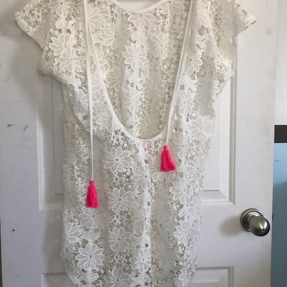 Lace swim cover up - Picture 3 of 8